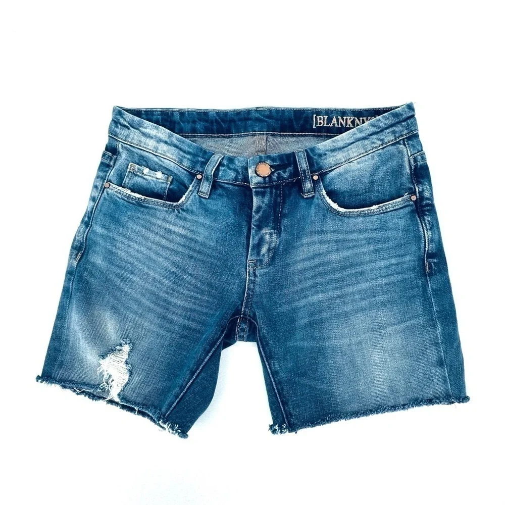 Blank NYC Jean Shorts “Jeepin” Denim Size 25 = 2 nyc Cutoffs Cut Offs New